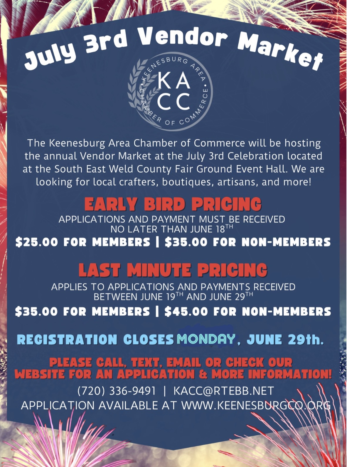 Keenesburg Area Chamber of Commerce Vendor Market